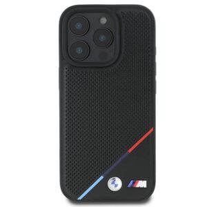 BMW BMHMP16L23 PUPDK Apple iPhone 16 Pro 6.3" juodos spalvos kietas dėklas M Perforated Tricolor Line MagSafe - Image 3