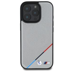 BMW BMHMP16L23 PUPDG Apple iPhone 16 Pro 6.3" grey kietas dėklas M Perforated Tricolor Line MagSafe - Image 3