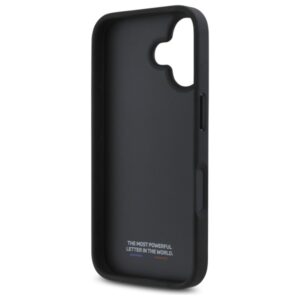 BMW BMHCP16S23 PUPVK Apple iPhone 16 6.1" juodos spalvos kietas dėklas M Perforated Tricolor Detail Line - Image 7