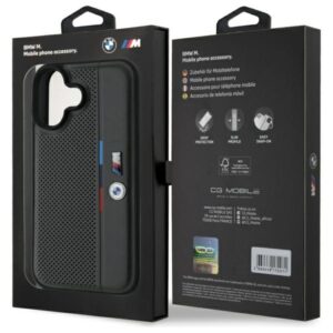 BMW BMHCP16S23 PUPVA Apple iPhone 16 6.1" anthracite kietas dėklas M Perforated Tricolor Detail Line - Image 8
