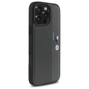 BMW BMHCP16L23 PUPVA Apple iPhone 16 Pro 6.3" anthracite kietas dėklas M Perforated Tricolor Detail Line - Image 4