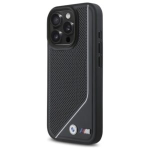 BMW BMHMP16L23 PUCPK Apple iPhone 16 Pro 6.3" juodos spalvos kietas dėklas M Perforated Twisted Line MagSafe - Image 2