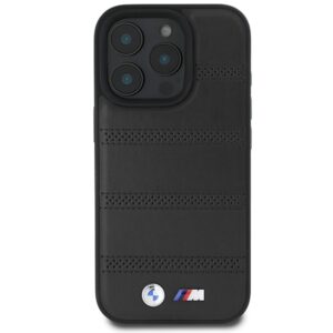 BMW BMHMP16L23 PUSPK Apple iPhone 16 Pro 6.3" juodos spalvos kietas dėklas M Perforated And Stitched Line MagSafe - Image 3