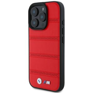 BMW BMHMP16L23 PUSPR Apple iPhone 16 Pro 6.3" red kietas dėklas M Perforated And Stitched Line MagSafe - Image 2