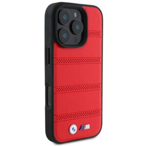 BMW BMHMP16L23 PUSPR Apple iPhone 16 Pro 6.3" red kietas dėklas M Perforated And Stitched Line MagSafe - Image 4