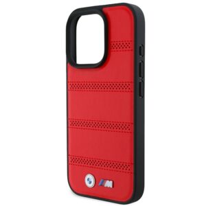 BMW BMHMP16L23 PUSPR Apple iPhone 16 Pro 6.3" red kietas dėklas M Perforated And Stitched Line MagSafe - Image 6