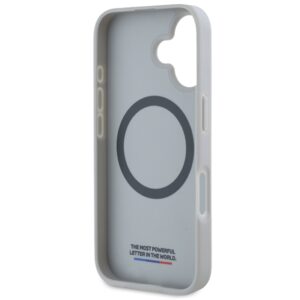 BMW BMHMP16S23 PUDTS Apple iPhone 16 6.1" grey kietas dėklas M Carbon Tricolor Line MagSafe - Image 7