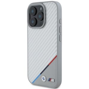 BMW BMHMP16L23 PUDTS Apple iPhone 16 Pro 6.3" grey kietas dėklas M Carbon Tricolor Line MagSafe - Image 2