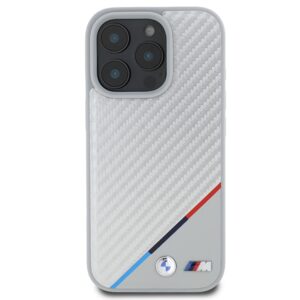 BMW BMHMP16L23 PUDTS Apple iPhone 16 Pro 6.3" grey kietas dėklas M Carbon Tricolor Line MagSafe - Image 3