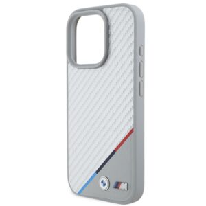 BMW BMHMP16L23 PUDTS Apple iPhone 16 Pro 6.3" grey kietas dėklas M Carbon Tricolor Line MagSafe - Image 6
