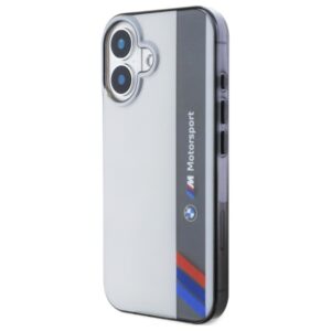 BMW BMHCP16S23HTFEG Apple iPhone 16 6.1" grey kietas dėklas Motorsport IML Vertical Stripe - Image 2