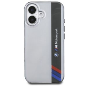 BMW BMHCP16S23HTFEG Apple iPhone 16 6.1" grey kietas dėklas Motorsport IML Vertical Stripe - Image 3