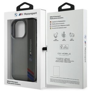 BMW BMHCP16L23HTFEG Apple iPhone 16 Pro 6.3" grey kietas dėklas Motorsport IML Vertical Stripe - Image 8