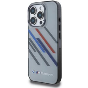 BMW BMHCP16L23HTRAG Apple iPhone 16 Pro 6.3" grey kietas dėklas Motorsport IML Random Stripes - Image 2
