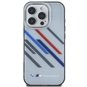BMW BMHCP16L23HTRAG Apple iPhone 16 Pro 6.3" grey kietas dėklas Motorsport IML Random Stripes - Image 3