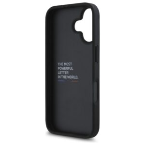 BMW BMHCP16SGSPCCK Apple iPhone 16 6.1" juodos spalvos kietas dėklas M Grip Stand Smooth and Carbon - Image 7