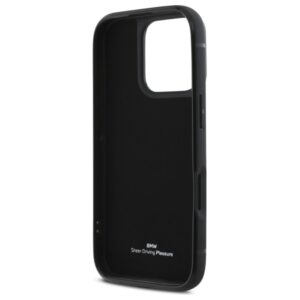 BMW BMHCP16X22RSEPK Apple iPhone 16 Pro Max 6.9" juodos spalvos kietas dėklas Sign Leather Cardslot - Image 7
