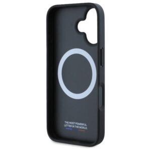 BMW BMHMP16S23 PUTRK Apple iPhone 16 6.1" juodos spalvos kietas dėklas M Meshed Tricolor Stripes MagSafe - Image 7