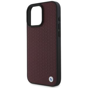 BMW BMHMP16X23RDDR Apple iPhone 16 Pro Max 6.9" red kietas dėklas Sign Leather Diamond Metal Logo MagSafe - Image 6