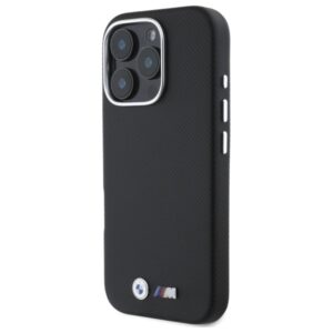 BMW BMHCP16X23 PUFWKEV Apple iPhone 16 Pro Max 6.9" juodos spalvos kietas dėklas M Edition Kevlar wrapped metal - Image 2