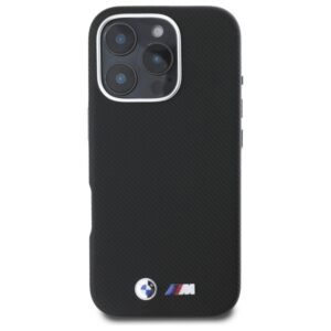 BMW BMHCP16X23 PUFWKEV Apple iPhone 16 Pro Max 6.9" juodos spalvos kietas dėklas M Edition Kevlar wrapped metal - Image 3