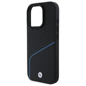 BMW BMHMP16X23RDCLK Apple iPhone 16 Pro Max 6.9" juodos spalvos kietas dėklas Sign Leather Textured And Line MagSafe - Image 6