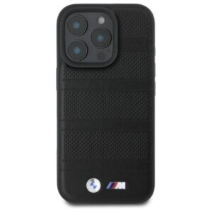 BMW BMHMP16X23 PUSPK Apple iPhone 16 Pro Max 6.9" juodos spalvos kietas dėklas M Perforated And Stitched Line MagSafe - Image 3
