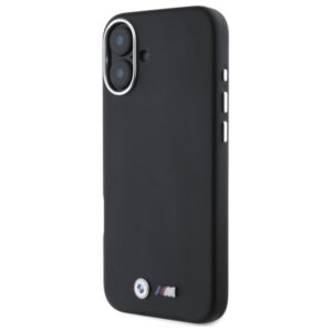 BMW BMHMP16M23 PMWK Apple iPhone 16 Plus 6.7" juodos spalvos kietas dėklas M Smooth Full Wrapped Metal MagSafe - Image 2