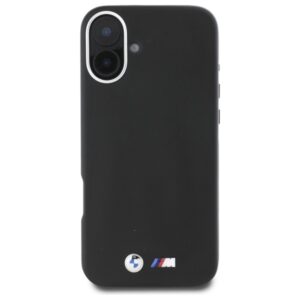 BMW BMHMP16M23 PMWK Apple iPhone 16 Plus 6.7" juodos spalvos kietas dėklas M Smooth Full Wrapped Metal MagSafe - Image 3