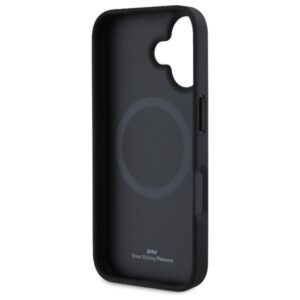 BMW BMHMP16S23RDCLK Apple iPhone 16 6.1" juodos spalvos kietas dėklas Sign Leather Textured And Line MagSaf - Image 7
