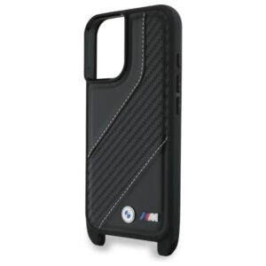 BMW BMHCP16S23PSCCK Apple iPhone 16 6.1" juodos spalvos hardcase M Edition Carbon Stripe & Strap - Image 5