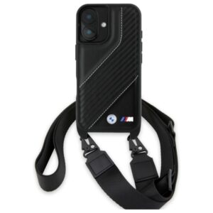 BMW BMHCP16M23PSCCK Apple iPhone 16 Plus 6.7" juodos spalvos hardcase M Edition Carbon Stripe & Strap - Image 2