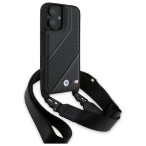BMW BMHCP16M23PSCCK Apple iPhone 16 Plus 6.7" juodos spalvos hardcase M Edition Carbon Stripe & Strap - Image 3