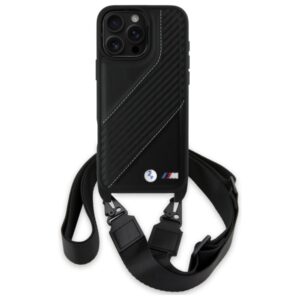 BMW BMHCP16X23PSCCK Apple iPhone 16 Pro Max 6.9" juodos spalvos hardcase M Edition Carbon Stripe & Strap - Image 2