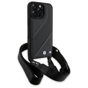 BMW BMHCP16X23PSCCK Apple iPhone 16 Pro Max 6.9" juodos spalvos hardcase M Edition Carbon Stripe & Strap - Image 3