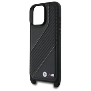 BMW BMHCP16X23PSCCK Apple iPhone 16 Pro Max 6.9" juodos spalvos hardcase M Edition Carbon Stripe & Strap - Image 5