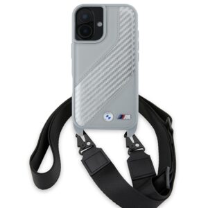 BMW BMHCP16S23PSCCG Apple iPhone 16 6.1" grey hardcase M Edition Carbon Stripe & Strap - Image 2