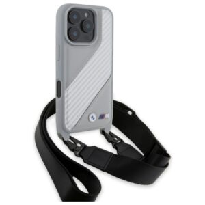 BMW BMHCP16X23PSCCG Apple iPhone 16 Pro Max 6.9" grey hardcase M Edition Carbon Stripe & Strap - Image 3