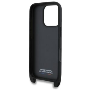 BMW BMHCP16L23PSVTK Apple iPhone 16 Pro 6.3" juodos spalvos hardcase M Edition Carbon Tricolor Lines & Strap - Image 6