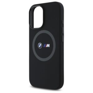 BMW BMHMP16S23SROK Apple iPhone 16 6.1" juodos spalvos kietas dėklas M Silicone Printed Ring MagSafe - Image 6