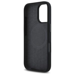BMW BMHMP16S23SROK Apple iPhone 16 6.1" juodos spalvos kietas dėklas M Silicone Printed Ring MagSafe - Image 7