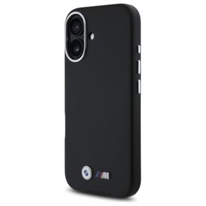 BMW BMHCP16S23 PMWK Apple iPhone 16 6.1" juodos spalvos kietas dėklas M Smooth Full Wrapped Metal - Image 2