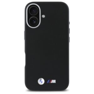 BMW BMHCP16S23 PMWK Apple iPhone 16 6.1" juodos spalvos kietas dėklas M Smooth Full Wrapped Metal - Image 3