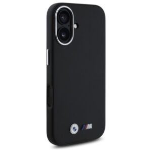 BMW BMHCP16S23 PMWK Apple iPhone 16 6.1" juodos spalvos kietas dėklas M Smooth Full Wrapped Metal - Image 4