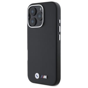 BMW BMHCP16X23 PMWK Apple iPhone 16 Pro Max 6.9" juodos spalvos kietas dėklas M Smooth Full Wrapped Metal - Image 2