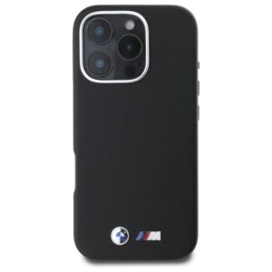 BMW BMHCP16X23 PMWK Apple iPhone 16 Pro Max 6.9" juodos spalvos kietas dėklas M Smooth Full Wrapped Metal - Image 3