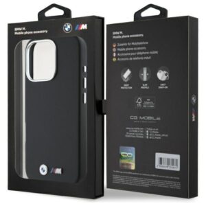BMW BMHCP16X23 PMWK Apple iPhone 16 Pro Max 6.9" juodos spalvos kietas dėklas M Smooth Full Wrapped Metal - Image 8