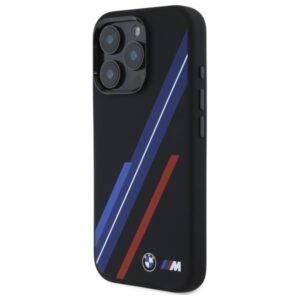 BMW BMHMP16X23SSPK Apple iPhone 16 Pro Max 6.9" juodos spalvos kietas dėklas Silicone Random Lines MagSafe - Image 2