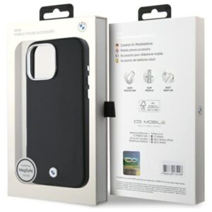 BMW BMHMP16L23 PUFWK Apple iPhone 16 Pro 6.3" juodos spalvos kietas dėklas Sign Full Wrapped Metal MagSafe - Image 8