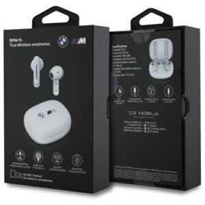 BMW Bluetooth Ausinės BMBEMIATP20LOH TWS + docking station baltos spalvos Printed Logos - Image 6